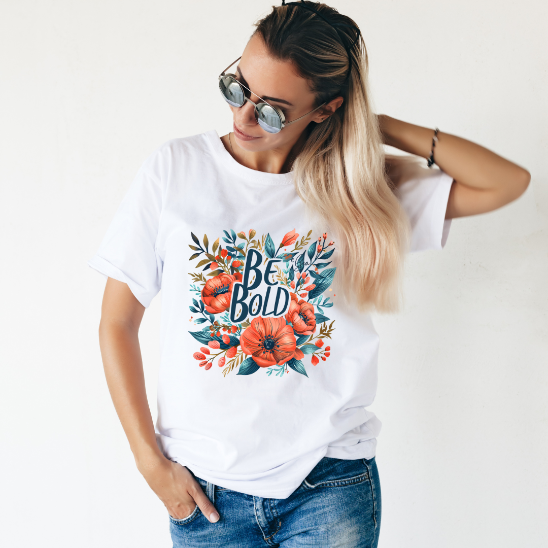 Flower Be Bold Half Sleeve T-Shirt