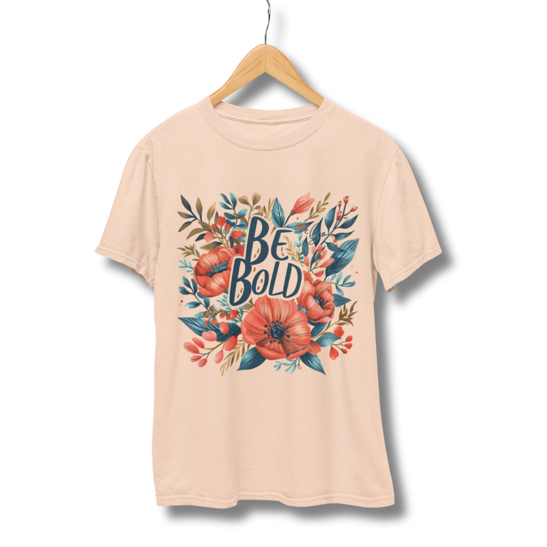 Flower Be Bold Half Sleeve T-Shirt