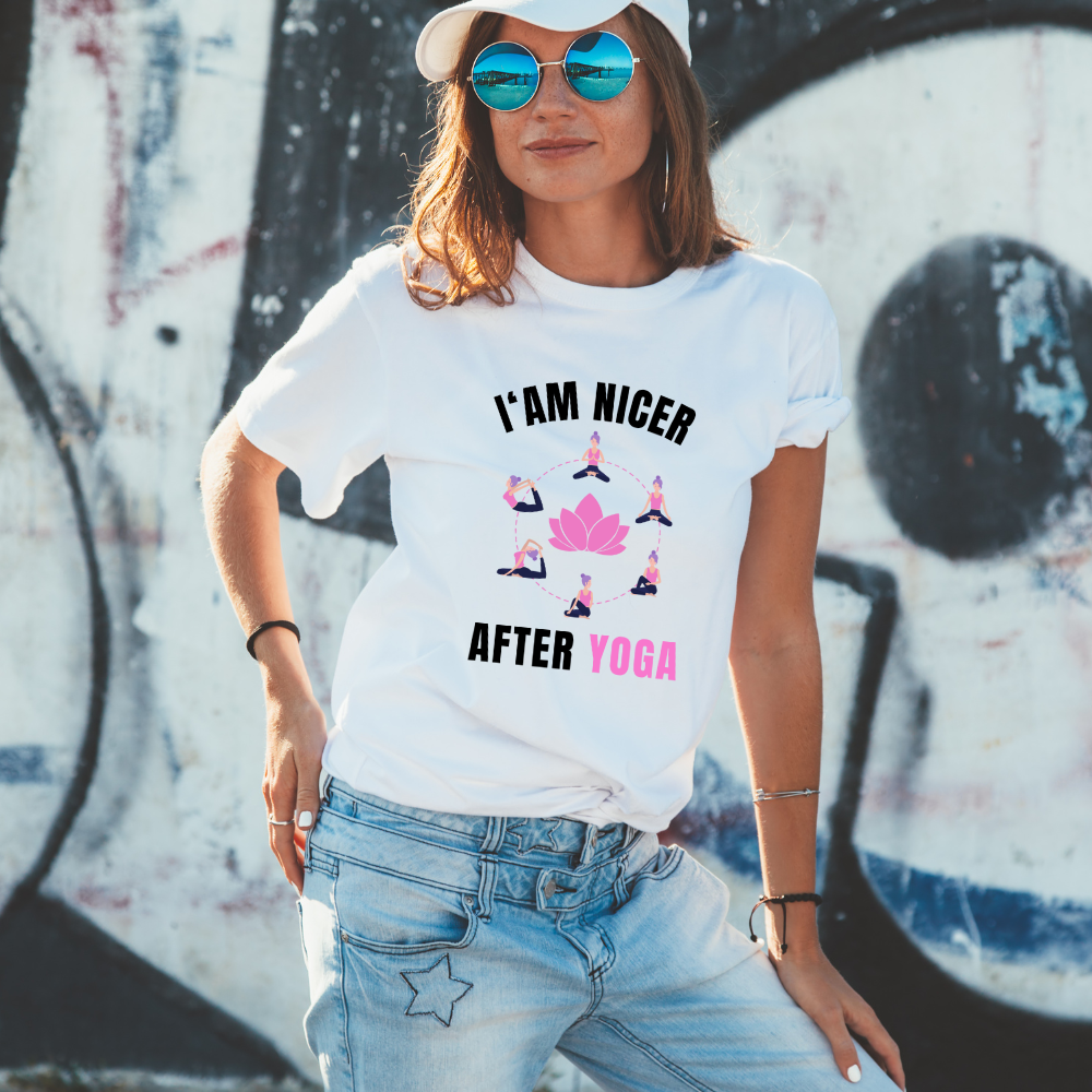 I am Nicer After Yoga Half Sleeve T-Shirt
