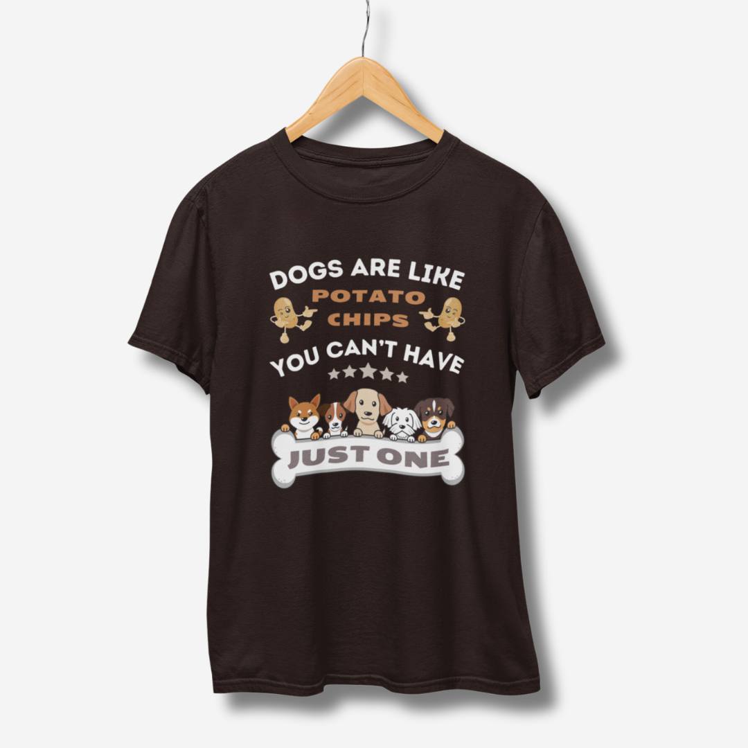 Dogs Potato Chips Half Sleeve T-Shirt