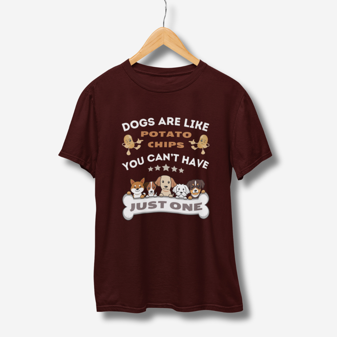 Dogs Potato Chips Half Sleeve T-Shirt