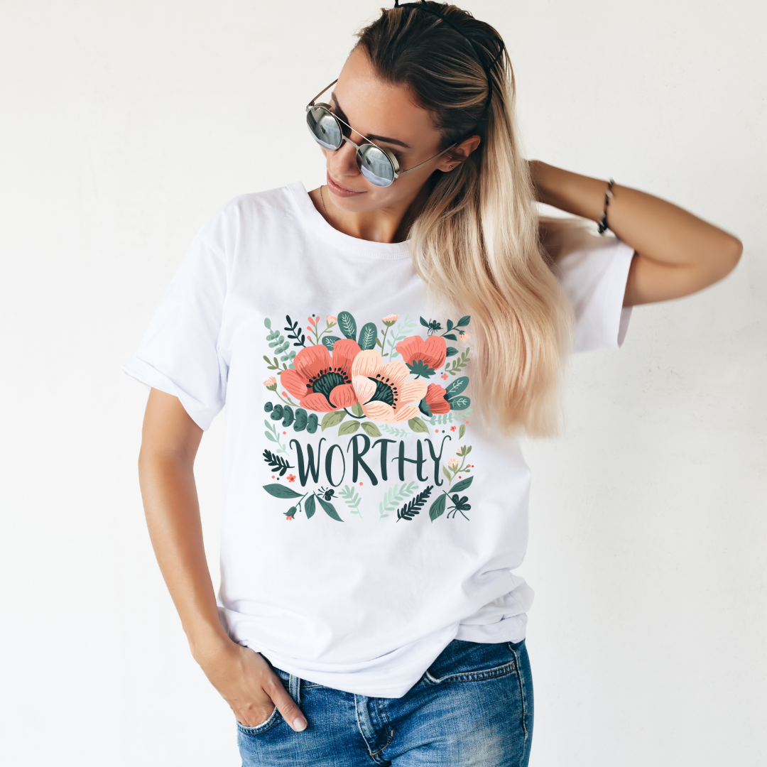 Flower Worthy Half Sleeve T-Shirt