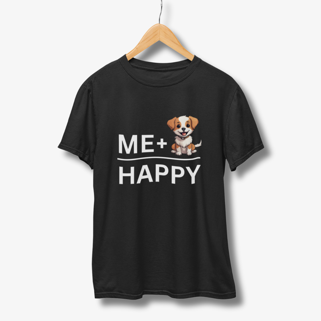 Me + Dog Happy - Half Sleeve T-Shirt