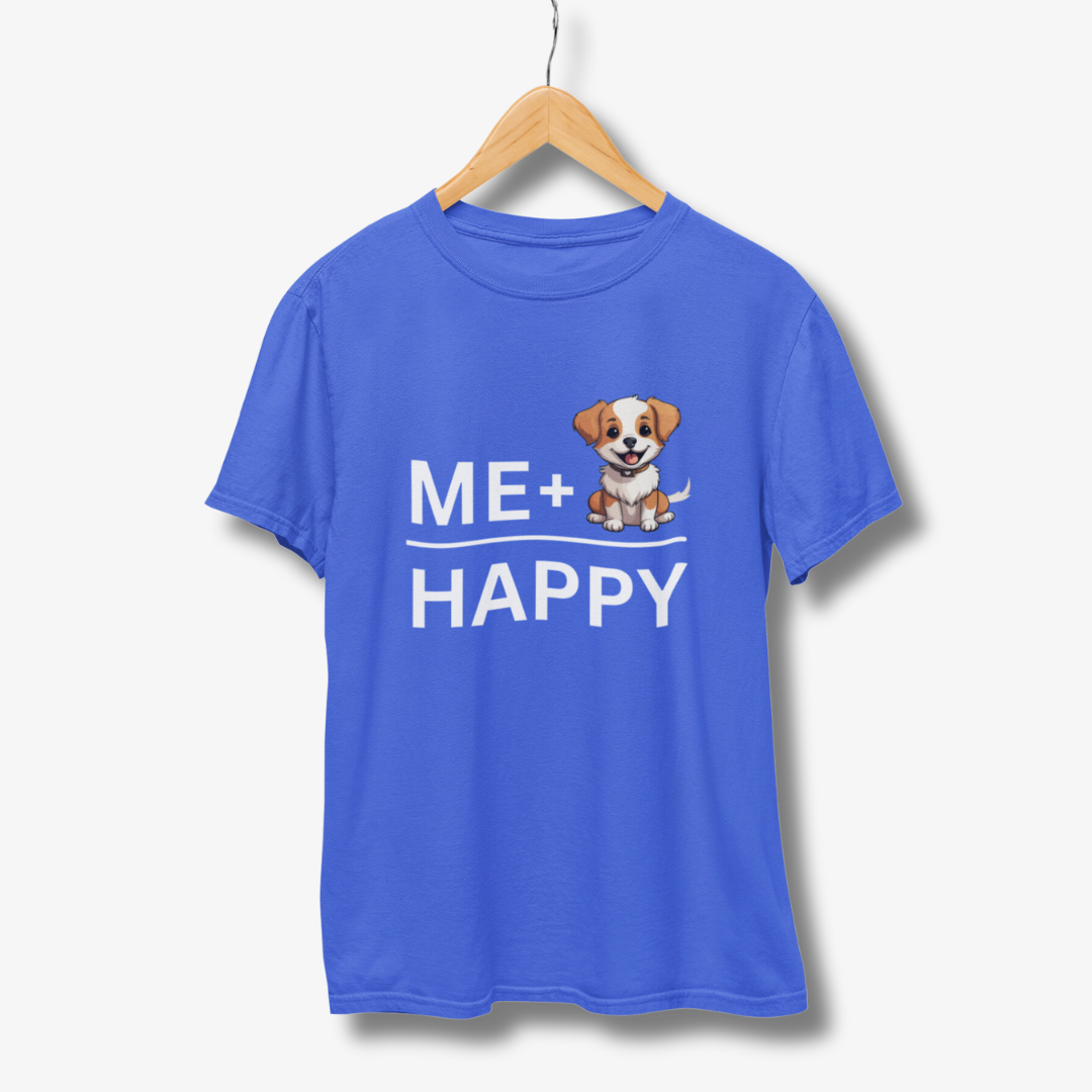 Me + Dog Happy - Half Sleeve T-Shirt