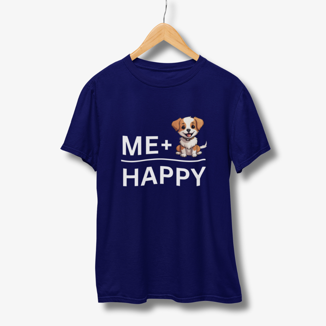 Me + Dog Happy - Half Sleeve T-Shirt