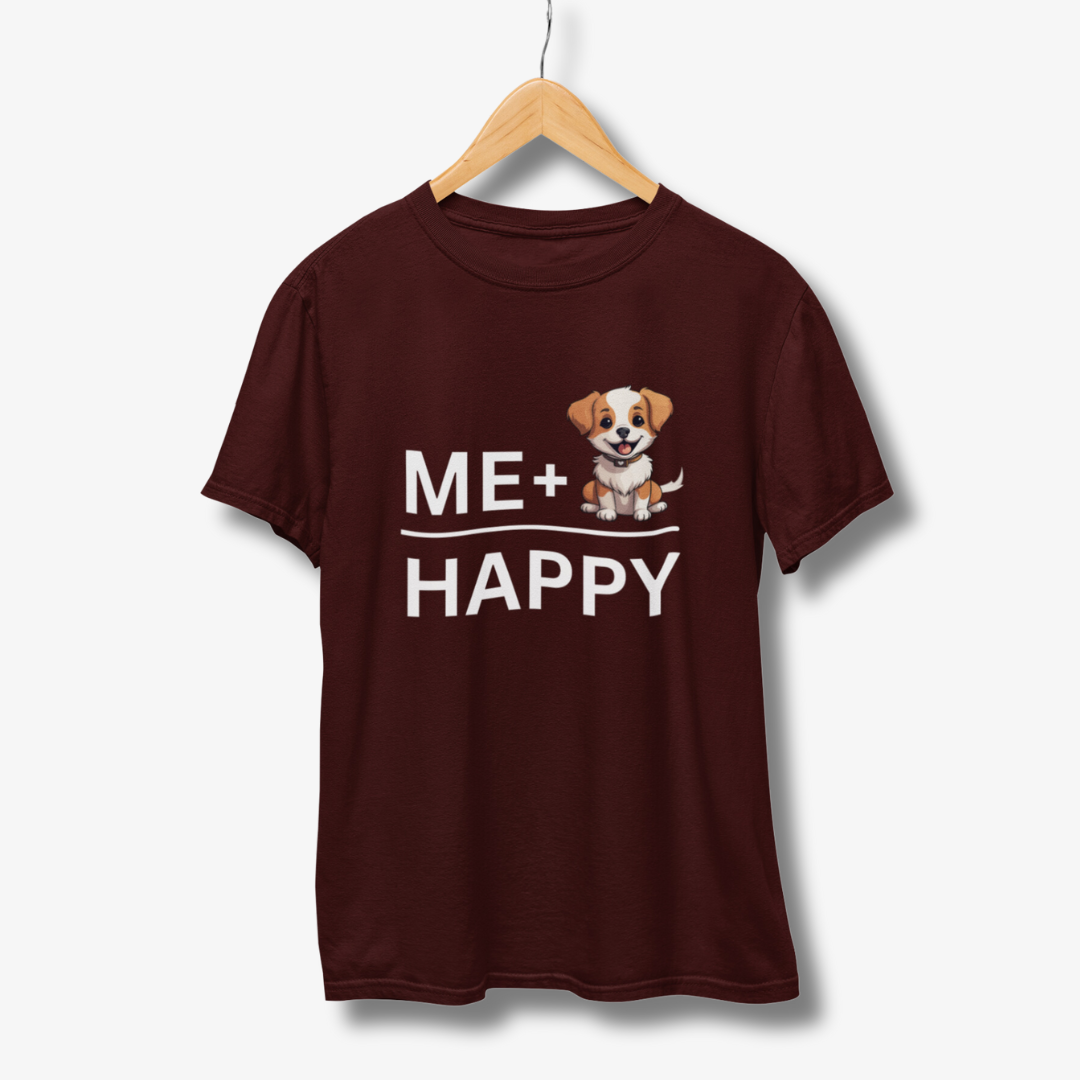 Me + Dog Happy - Half Sleeve T-Shirt