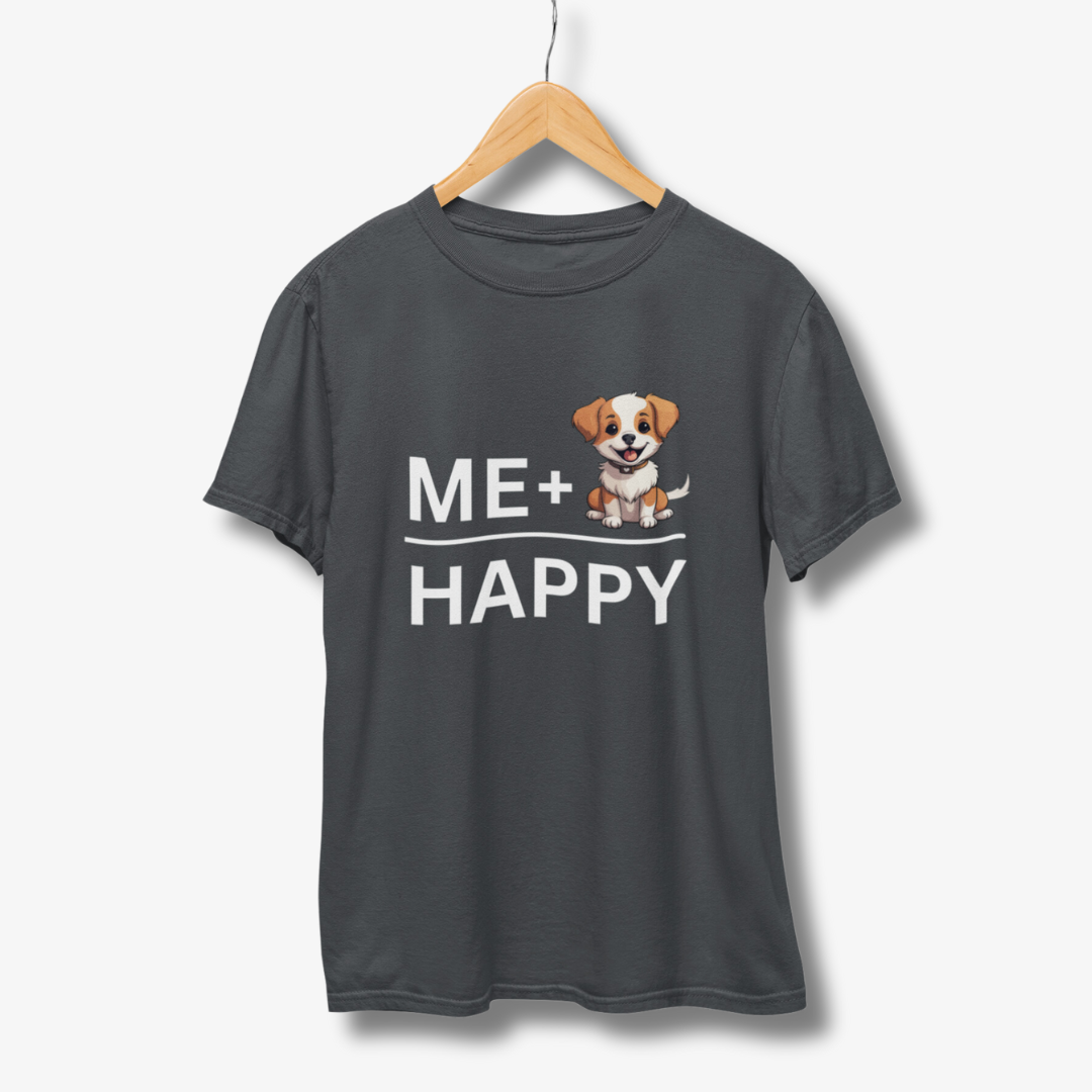 Me + Dog Happy - Half Sleeve T-Shirt
