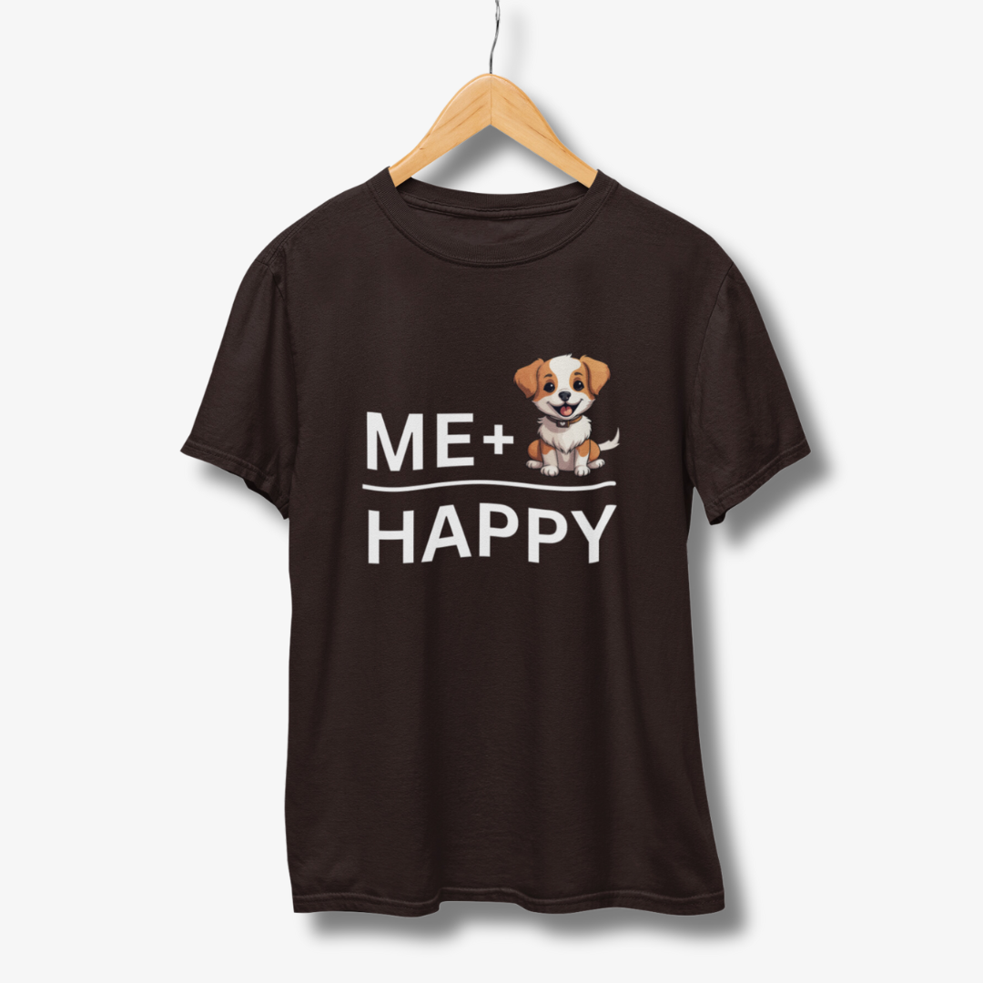 Me + Dog Happy - Half Sleeve T-Shirt