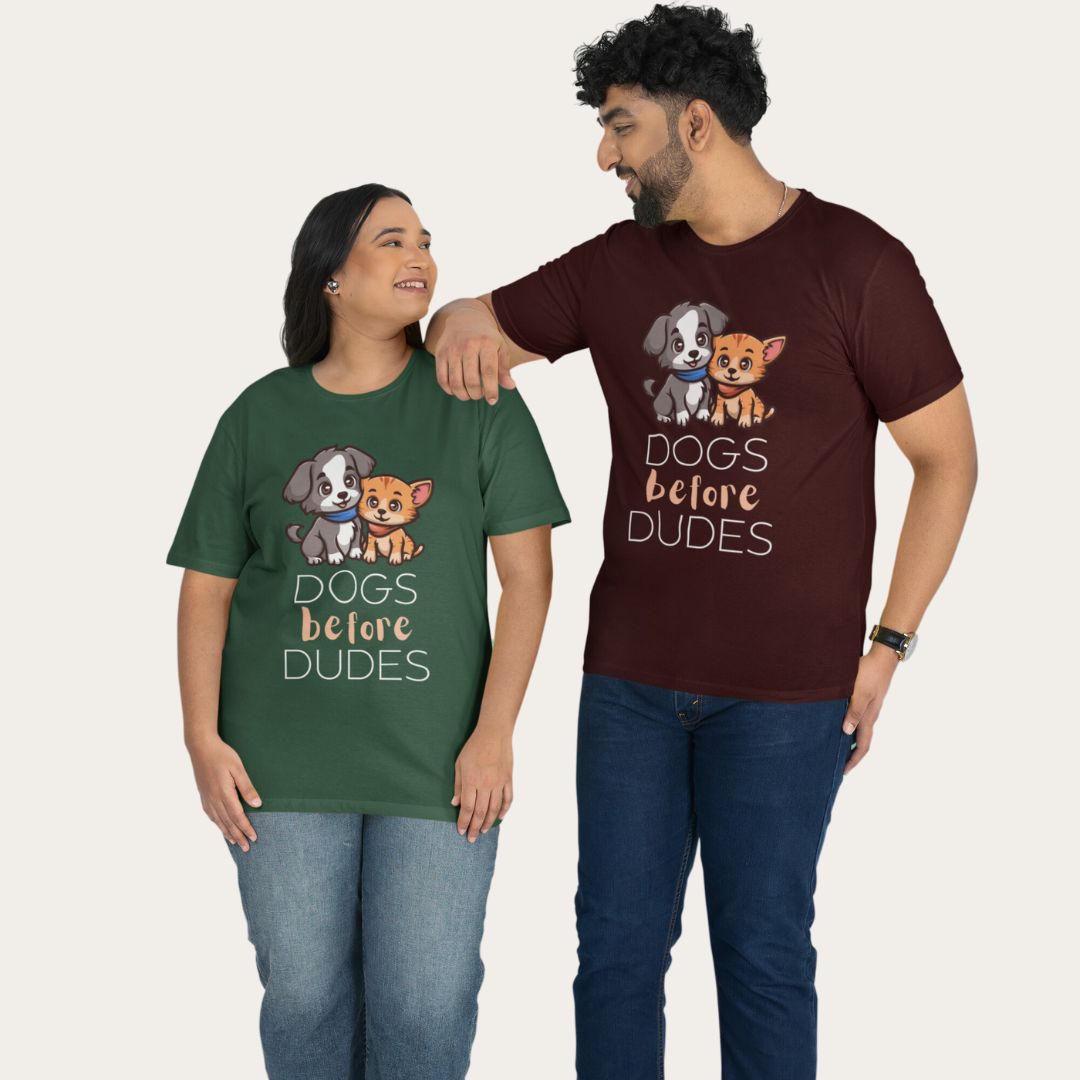Dogs Before Dudes Half Sleeve T-Shirt