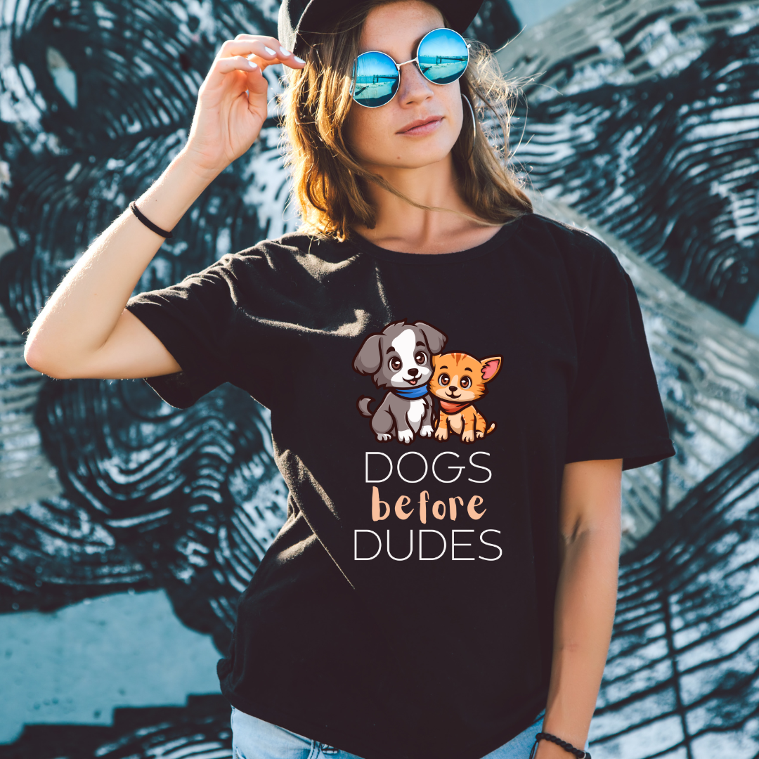 Dogs Before Dudes Half Sleeve T-Shirt
