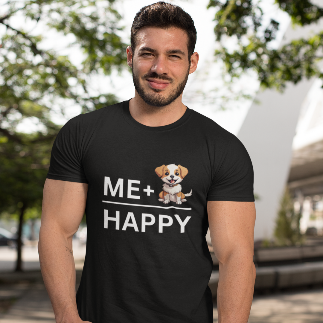 Me + Dog Happy - Half Sleeve T-Shirt