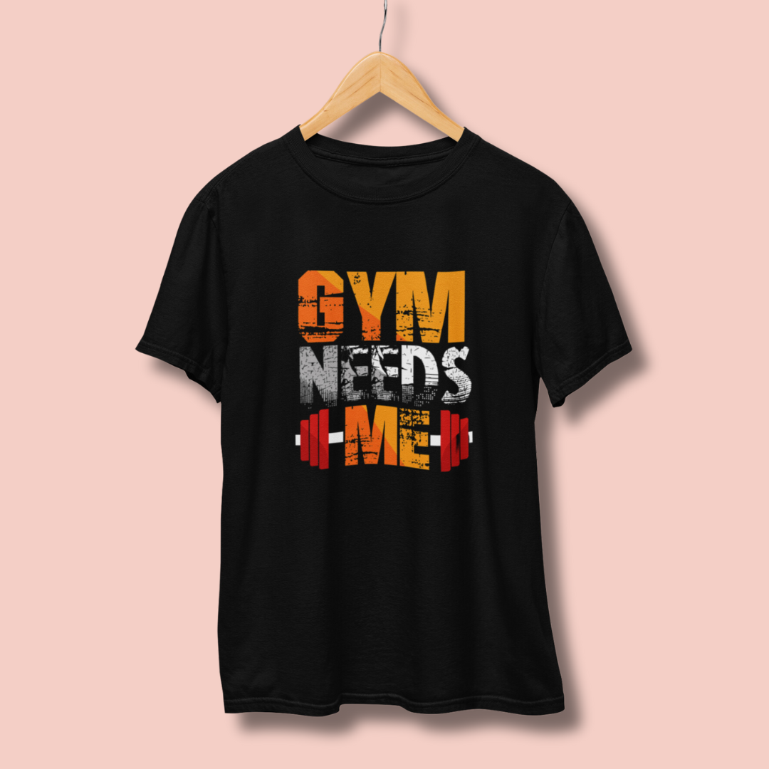 GYM Needs Me Half Sleeve T-Shirt