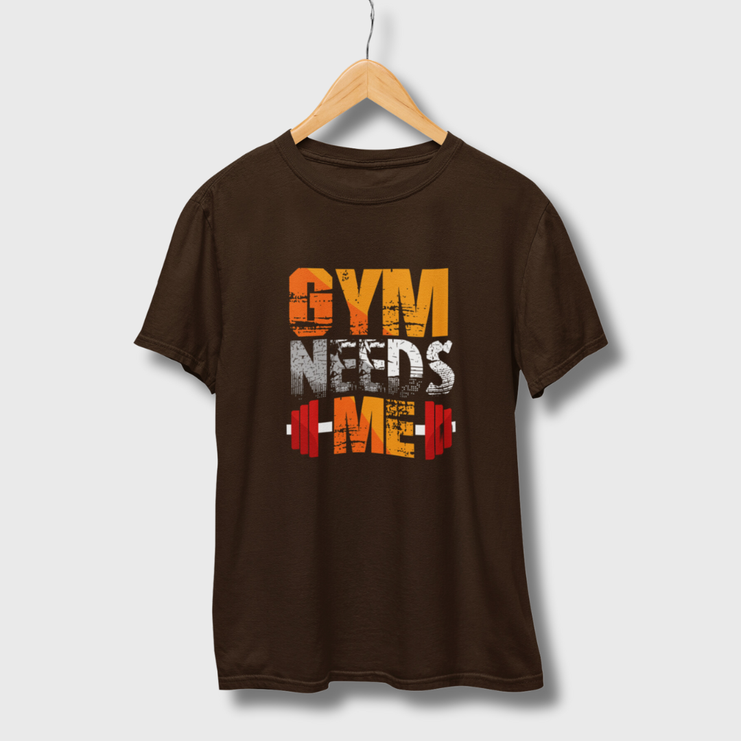 GYM Needs Me Half Sleeve T-Shirt