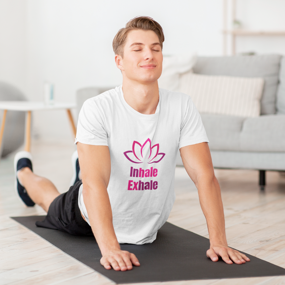 Lotus Inhale Exhale Half Sleeve T-Shirt