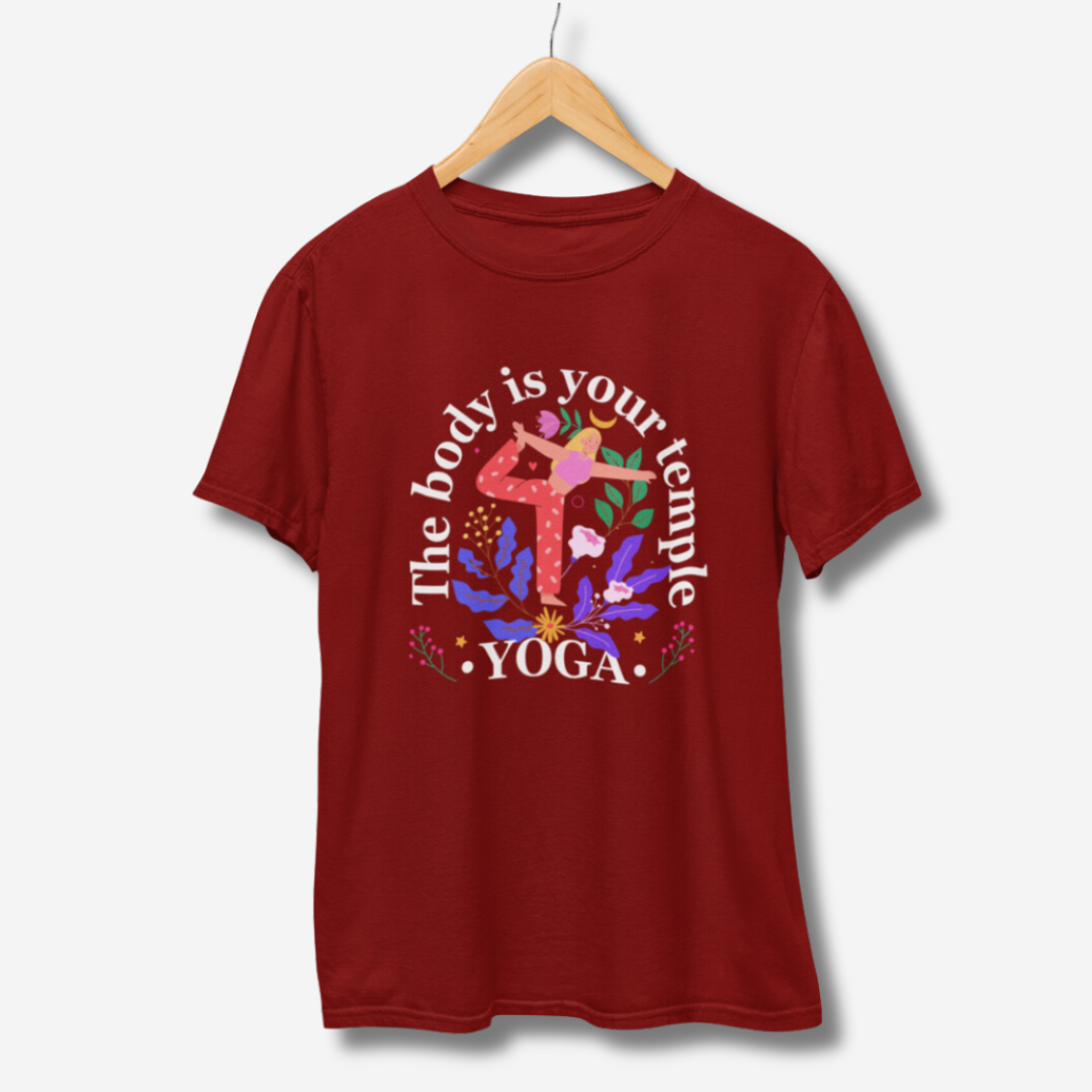 Body Is Your Temple Yoga Half Sleeve T-Shirt