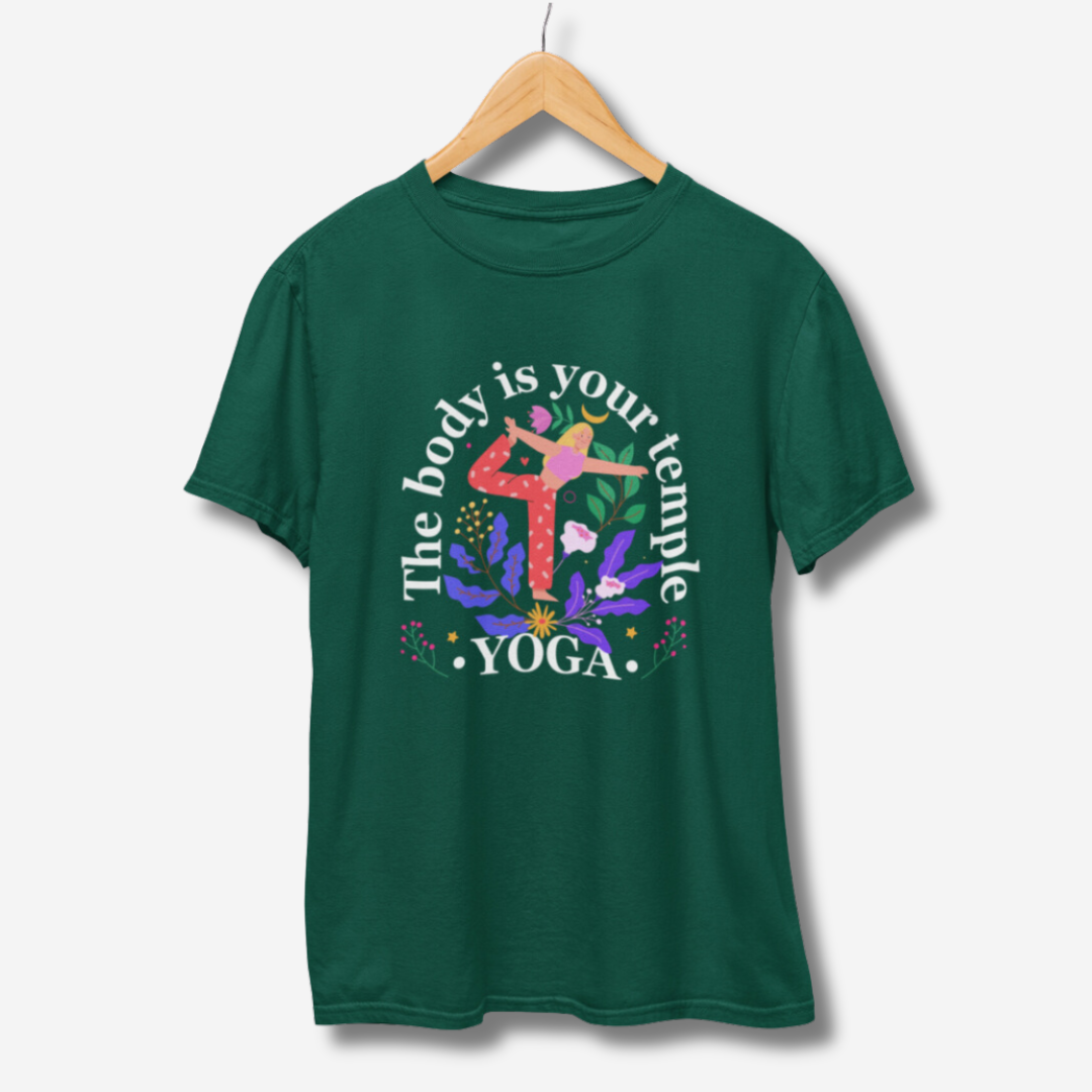 Body Is Your Temple Yoga Half Sleeve T-Shirt