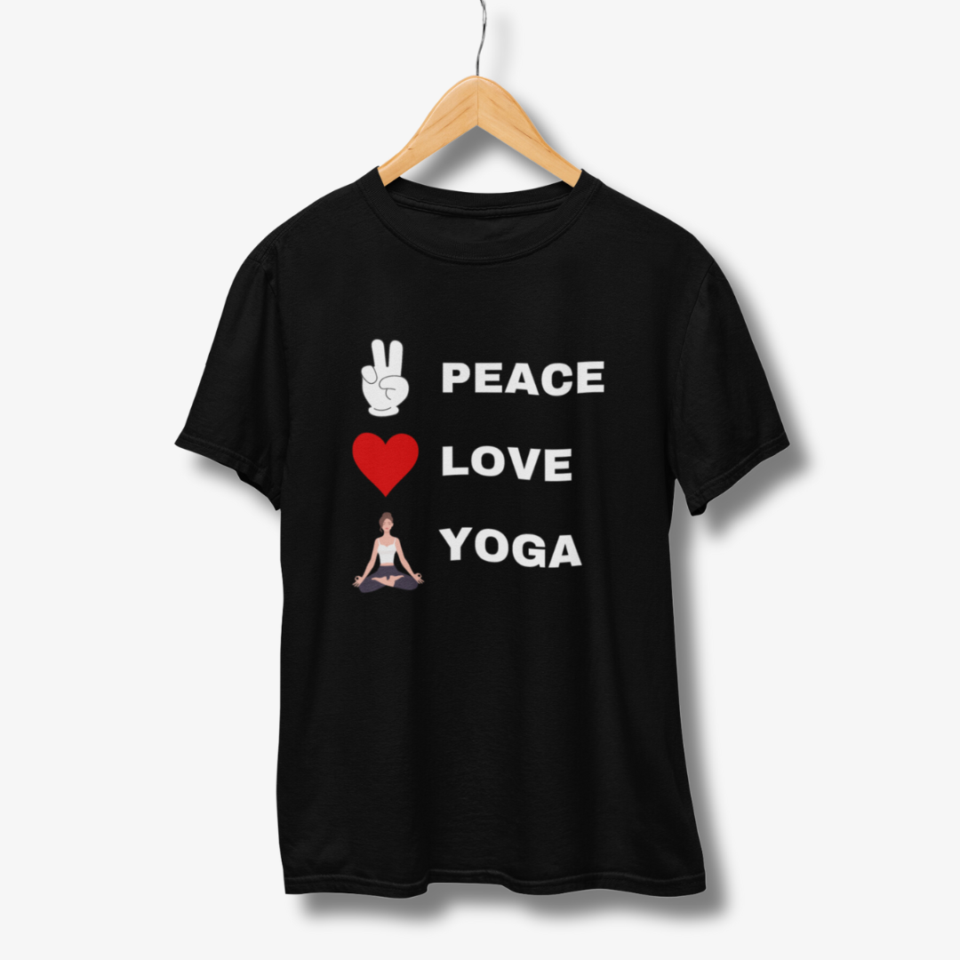Peace - Love - Yoga Half Sleeve T-Shirt
