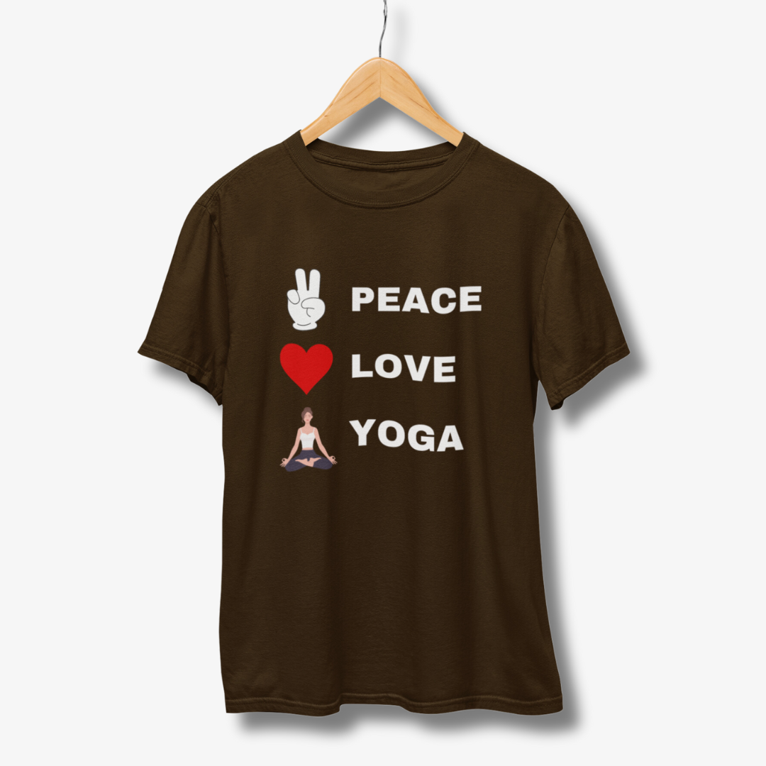 Peace - Love - Yoga Half Sleeve T-Shirt