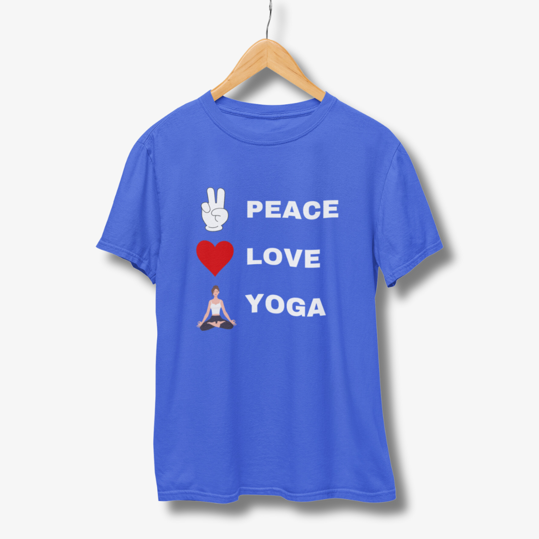 Peace - Love - Yoga Half Sleeve T-Shirt