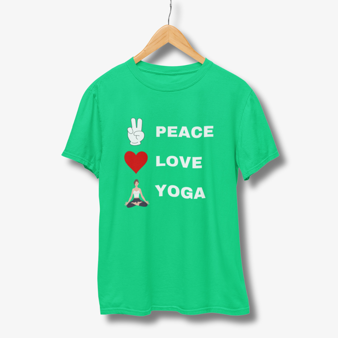 Peace - Love - Yoga Half Sleeve T-Shirt