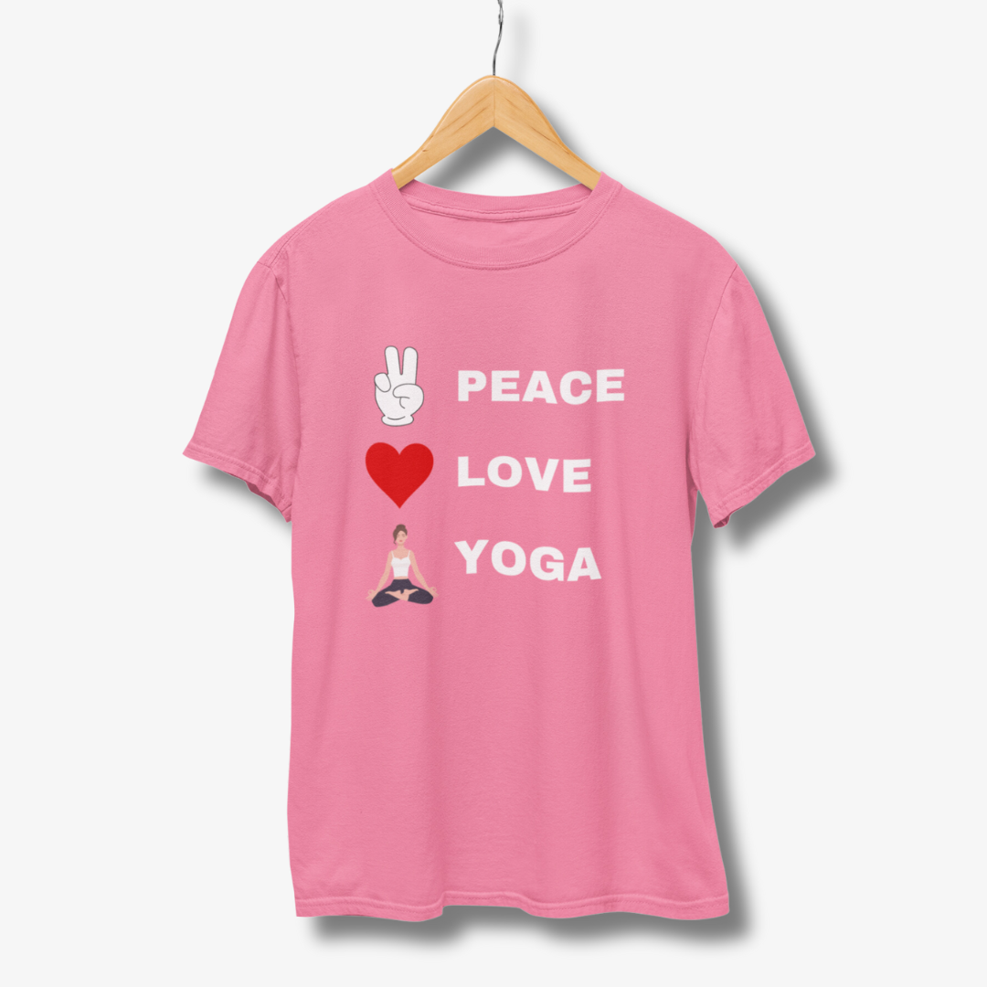 Peace - Love - Yoga Half Sleeve T-Shirt