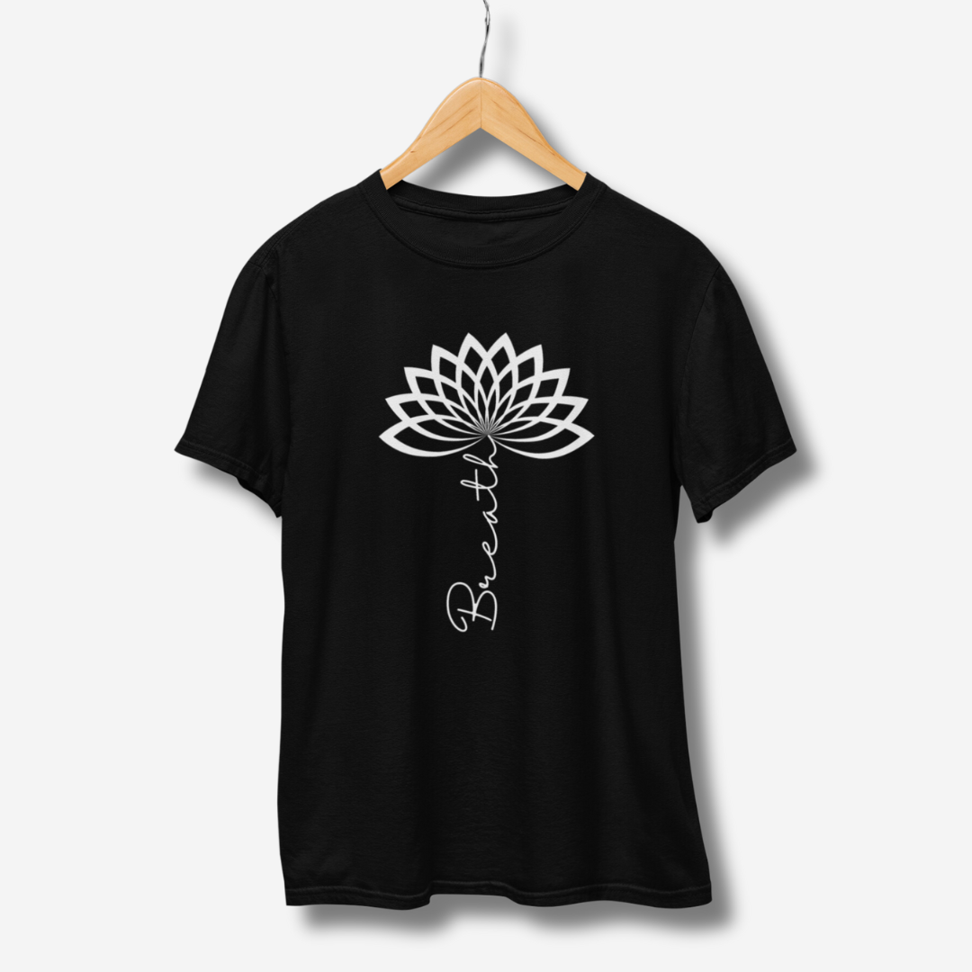 Lotus Breath Yoga Half Sleeve T-Shirt