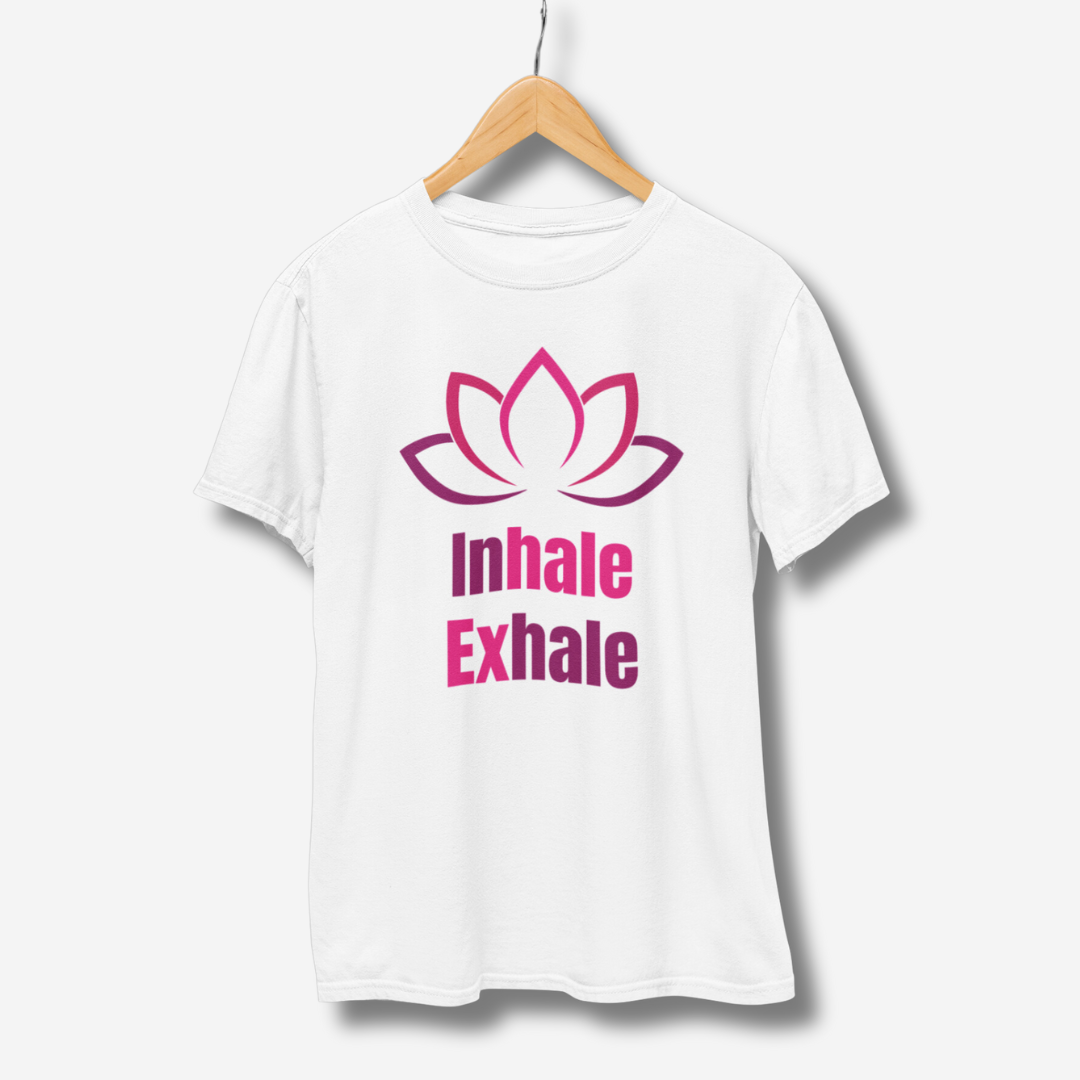 Lotus Inhale Exhale Half Sleeve T-Shirt