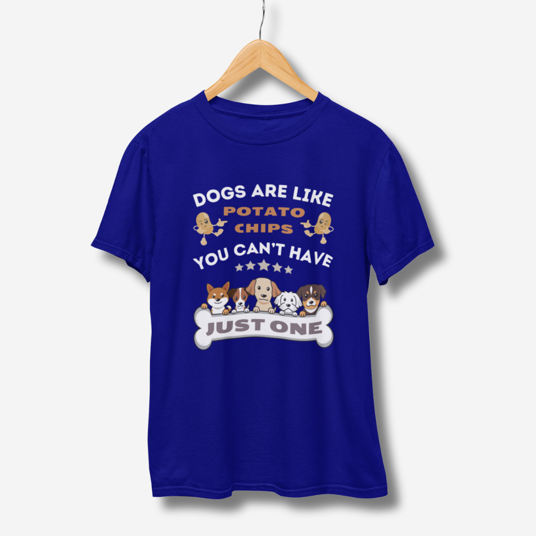 Dogs Potato Chips Half Sleeve T-Shirt