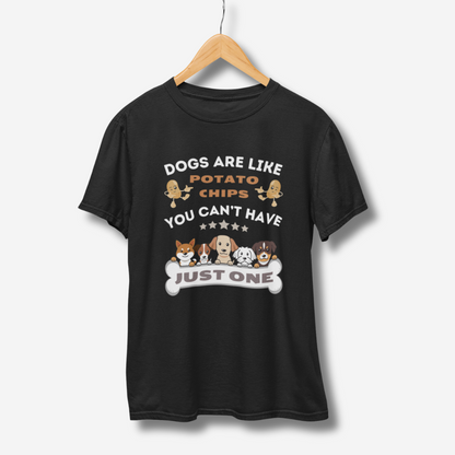 Dogs Potato Chips Half Sleeve T-Shirt