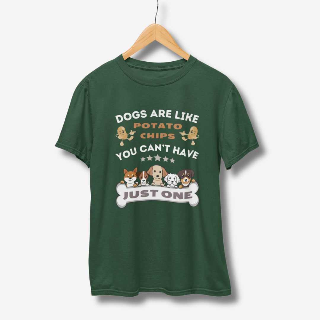 Dogs Potato Chips Half Sleeve T-Shirt