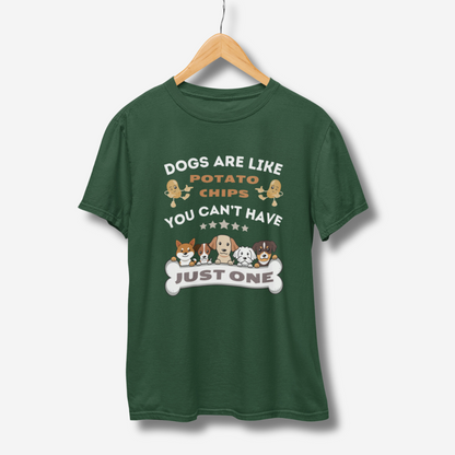 Dogs Potato Chips Half Sleeve T-Shirt