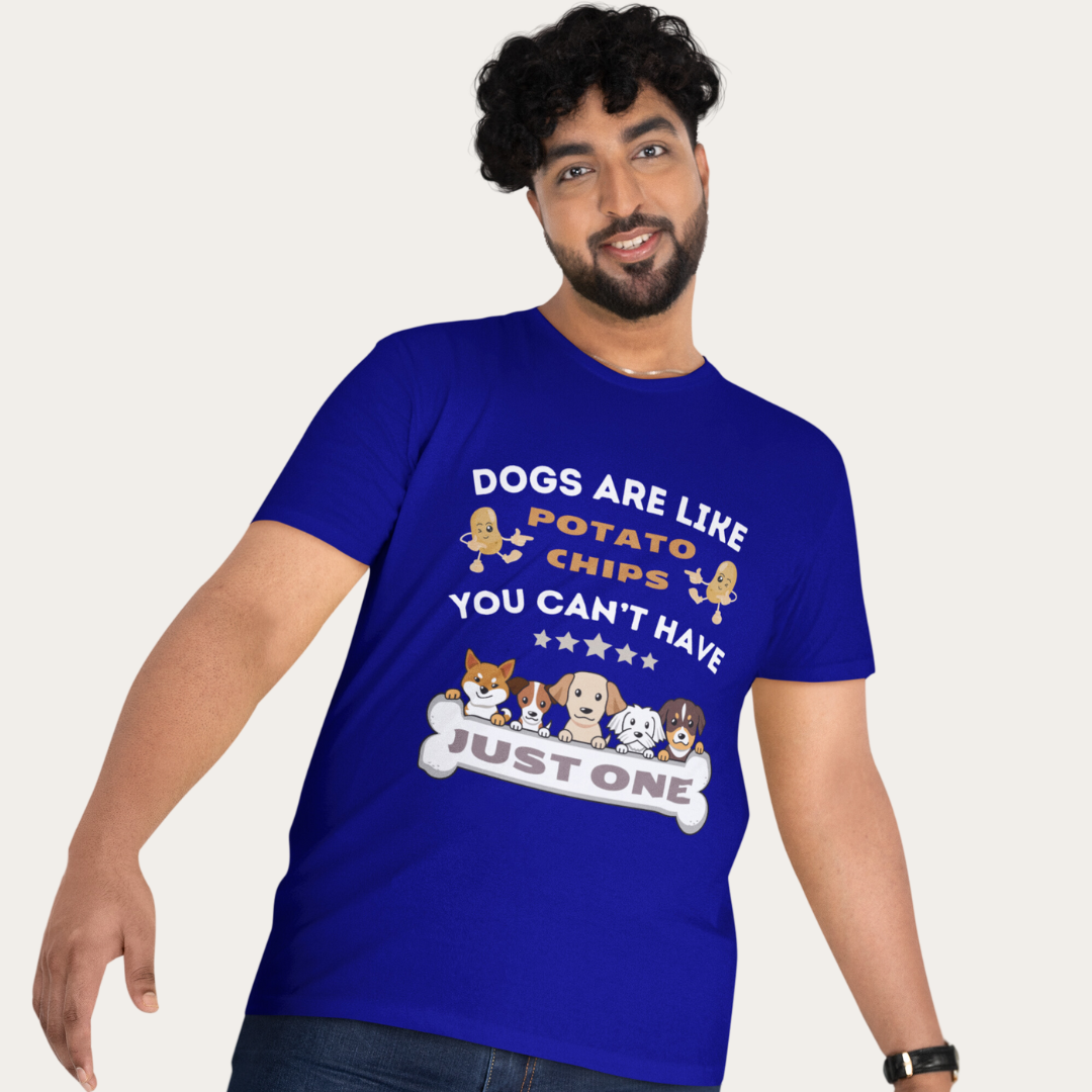 Dogs Potato Chips Half Sleeve T-Shirt